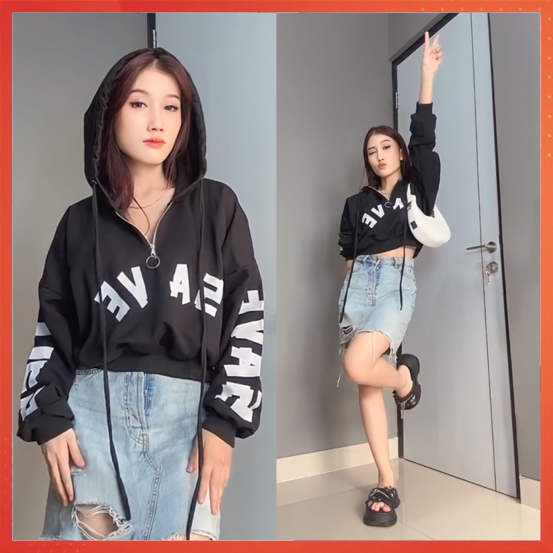 PARIROO SAVE CROP JAKET HOODIE WANITA CROP ZIPPER RING / HOODIE ZIPPER WANITA / HOODIE ZIPPER KOREAN