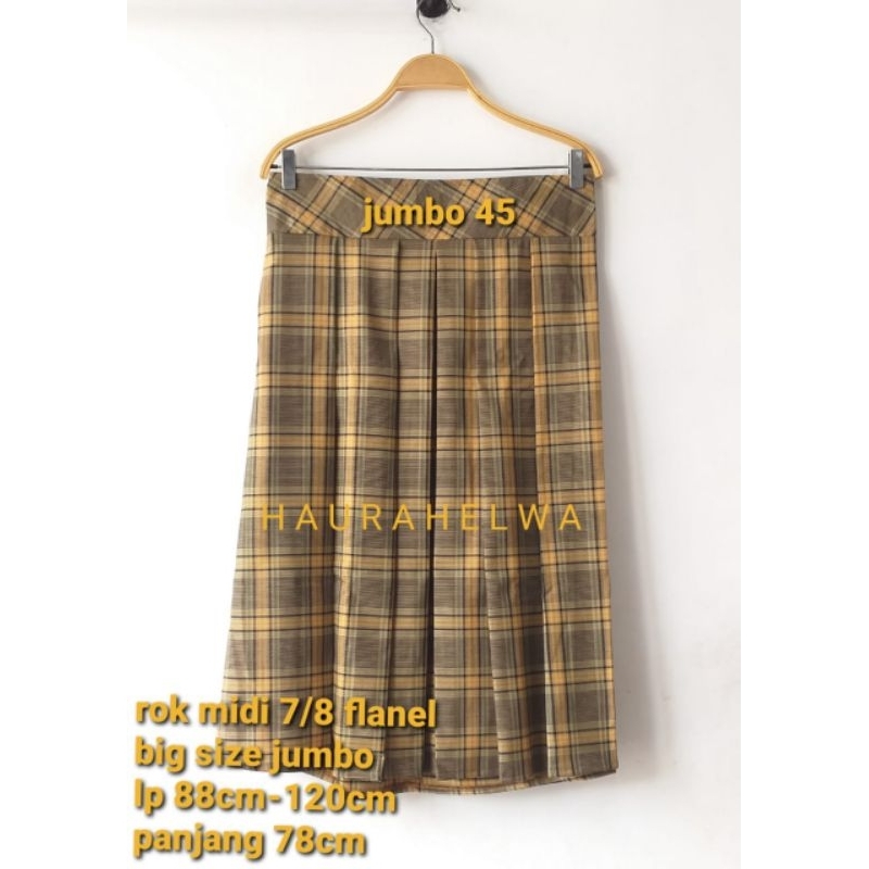 ROK MIDI FLANEL 7/8 JUMBO ROK MIDI BIG SIZE JUMBO HAURAHELWA