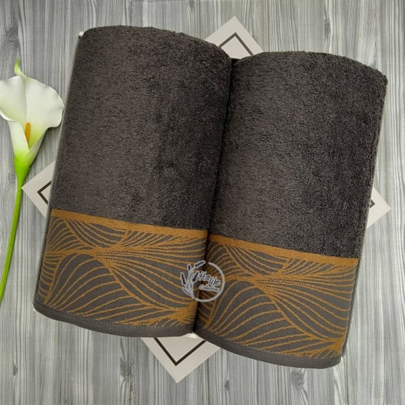 Handuk Couple Terry Palmer Luxury Motif Goldline Uk. 140×70 (Bordir Nama+Box)