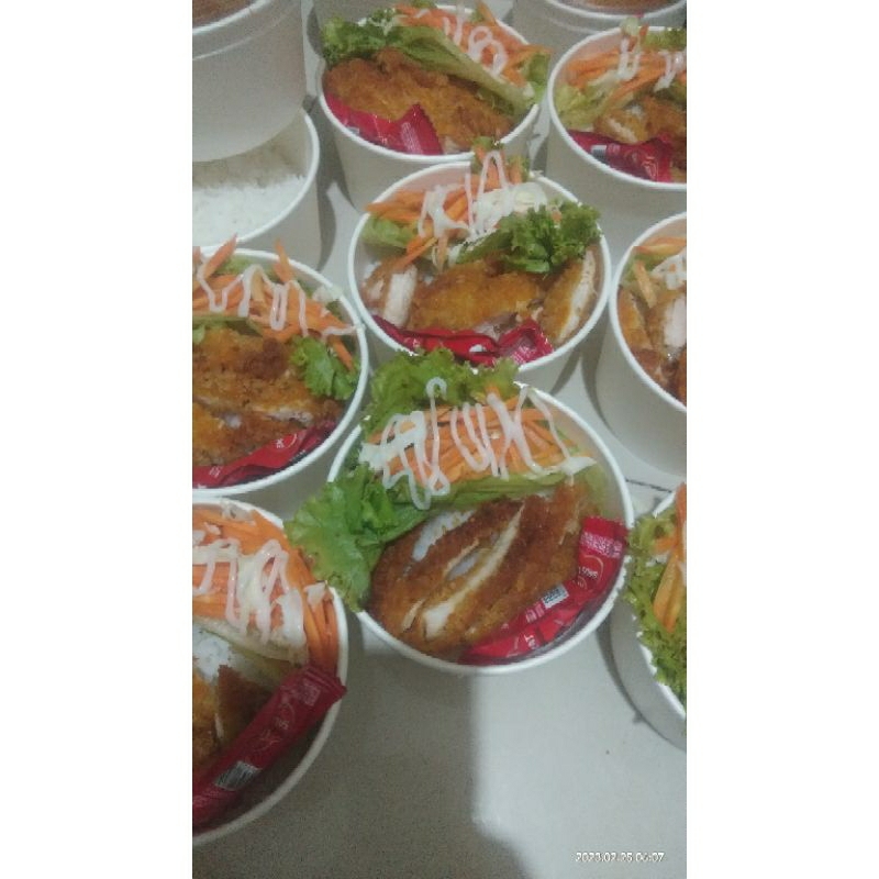 

bento nasi chicken katsu bowl