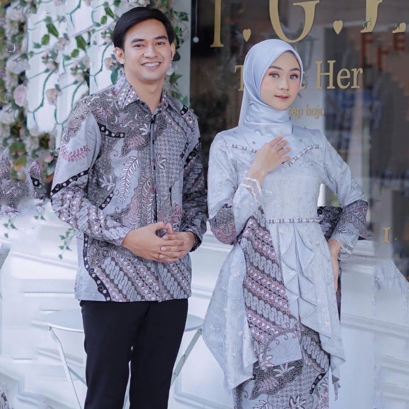 Maura Couple - Sania Ruffle Batik Couple Ori Ndoro Jowi DNT Garansi Termurah Shopee - CP AYUDIA