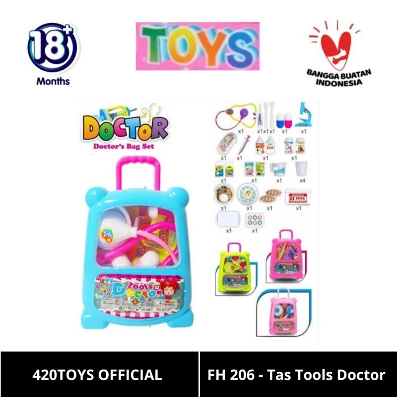 ARFB Mainan Dokter Perlengkapan Medical Doctor Bag Set FH206