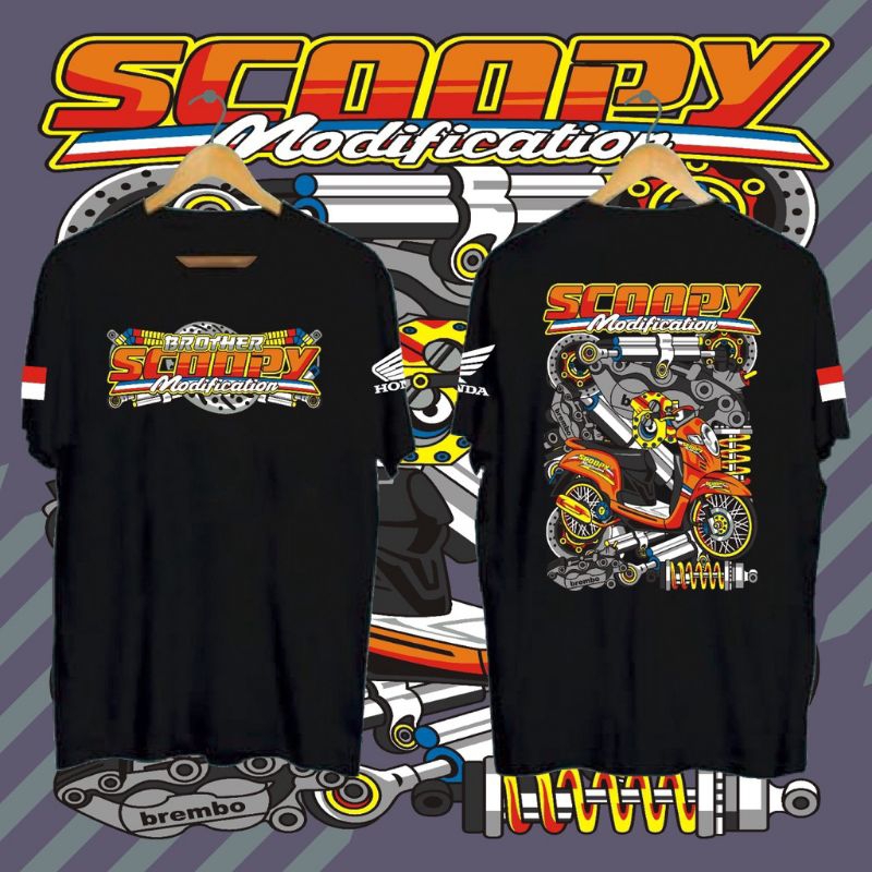 KAOS HONDA SCOOPY MODIFIKASI INDONESIA KAOS PRIA DAN WANITA