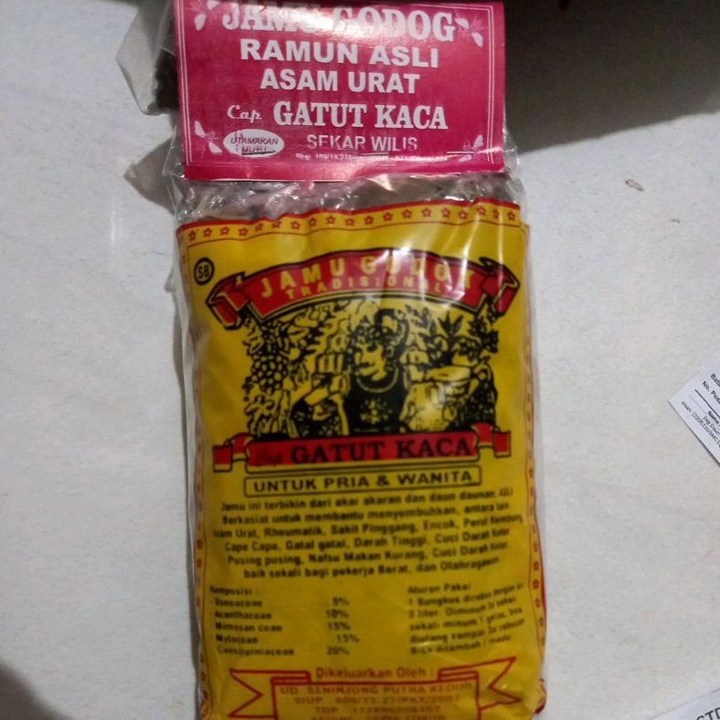 

Jamu Godog Asam Urat Raden Gatot Kaca