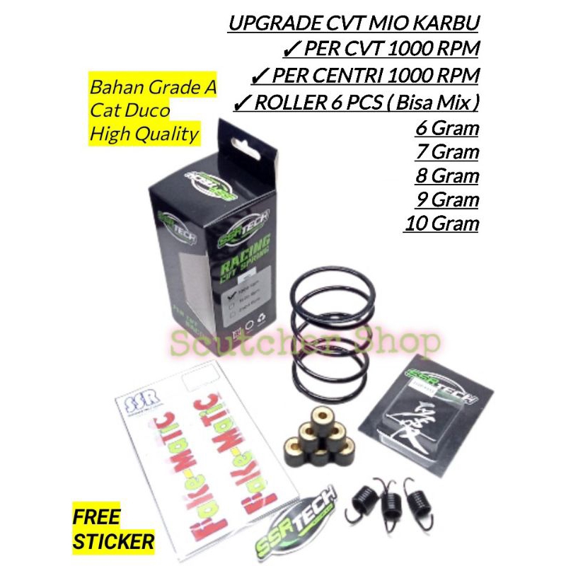 PAKET UPGRADE PER CVT PER SENTRI CENTRI 1000 1200 1500 2000 RPM PLUS ROLLER MIO KARBU