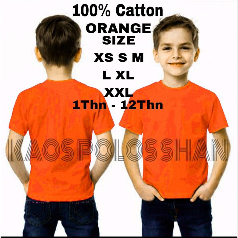 KAOS POLOS ANAK ORANGE