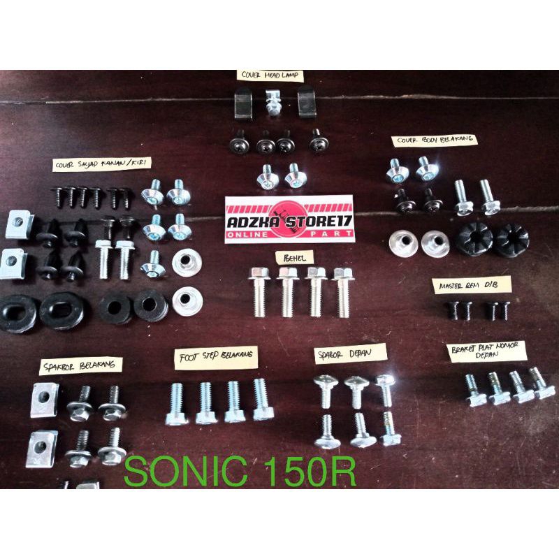 Baut body  honda sonic 150R lengkap fullset body (grade original)
