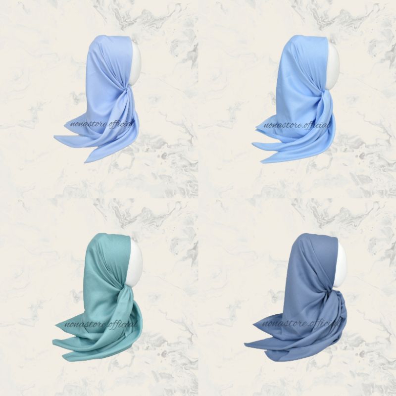 NONA HIJAB SHINAR GLAMOR SEGIEMPAT POLOS SEGI EMPAT SHINAR PREMIUM GLAMOR SINAR WARNA BABY BLUE BIRU