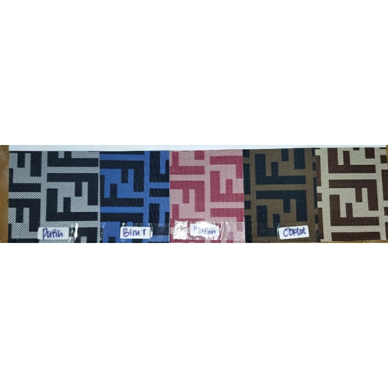 Bahan Kulit Sintetis/Imitasi Motif Fendi