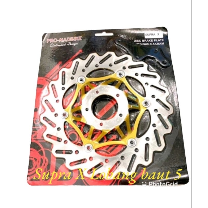 Disc Cakram Depan New Model PSM Hitam Ring Warna 300mm Revo Lokal Karisma Supra fit New Supra X 125 Pnp Cekung Baut4 pnp