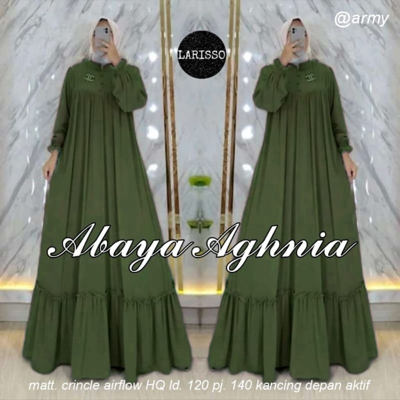ABAYA AGHNIA Maxy Dress Crinkle Airflow LD 120 Jumbo XXL