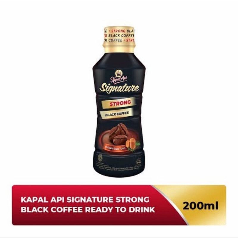 

Kopi Kapal Api Signature Original Black Coffee Botol Pet - 200 ml (Kemasan Karton)