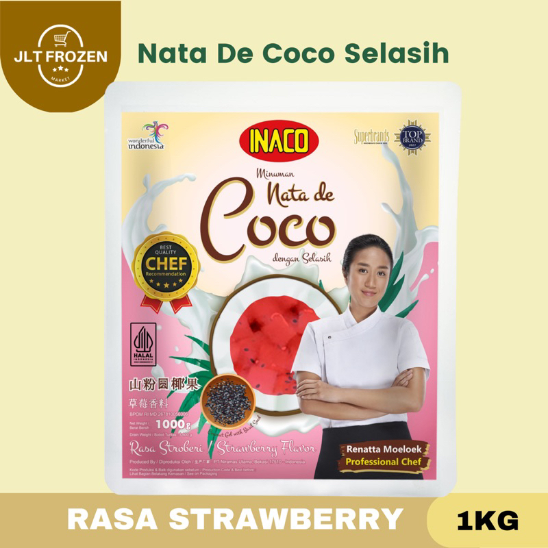 

Inaco Nata De Coco Selasih 1 KG strawberry / Jeruk / Vanila