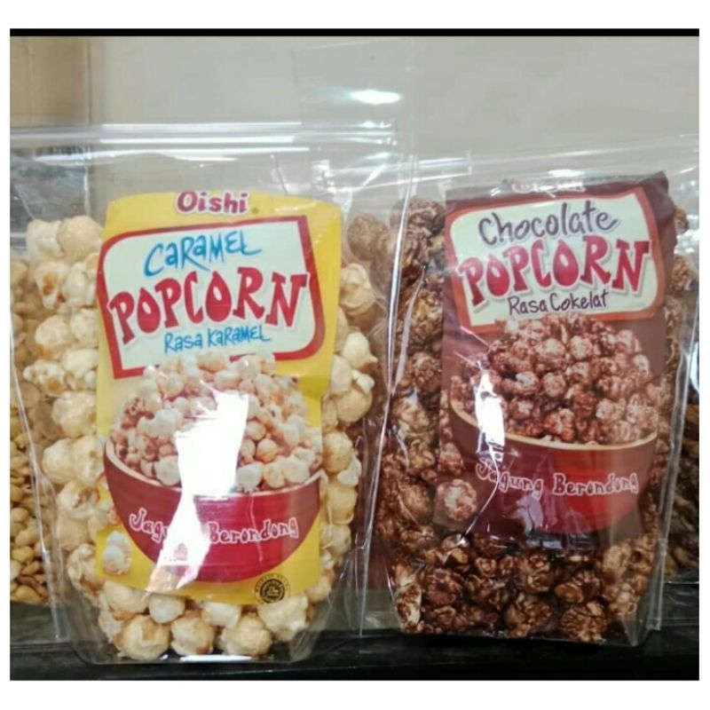 

popcorn caramel dan coklat