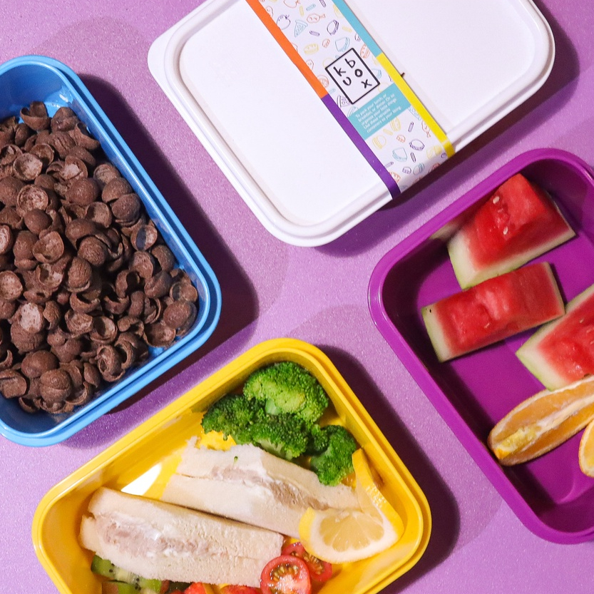 KUBOX LUNCH BOX SET KOTAK BEKAL MAKAN KOTAK MAKAN ANTI TUMPAH