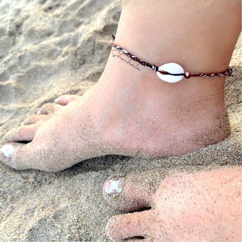 NOEL ANKLET / GELANG KAKI TALI AESTHETIC / ETNIK / GELANG KAKI TALI KERANG