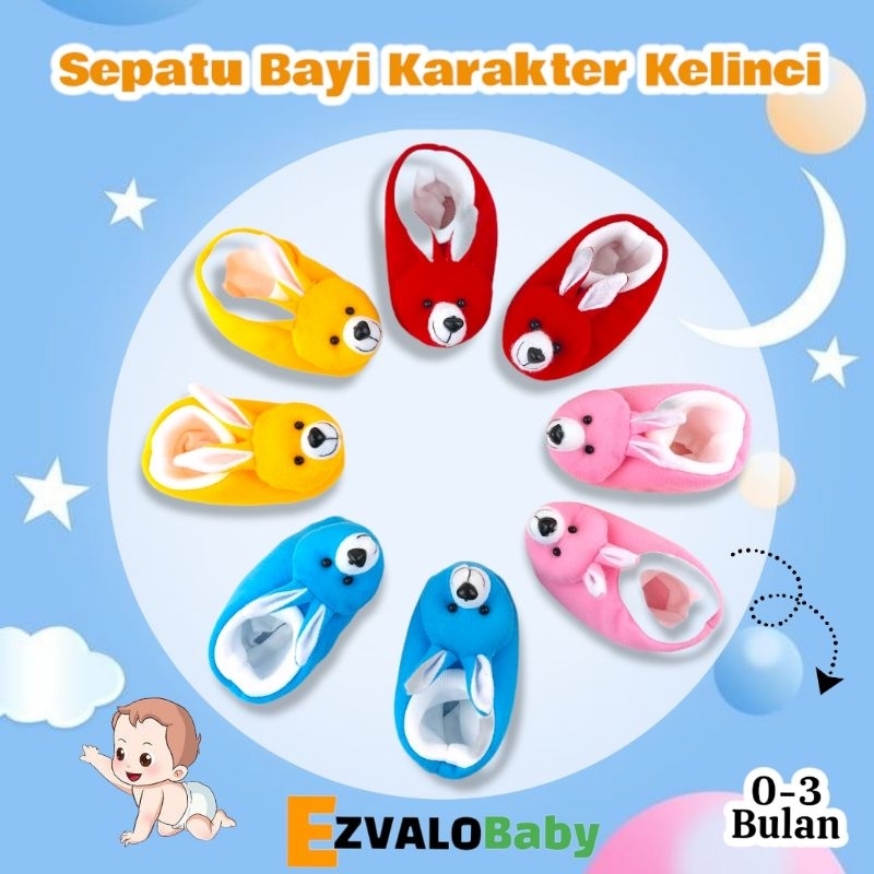 SEPATU BAYI NEWBORN KARAKTER KEPALA KELINCI