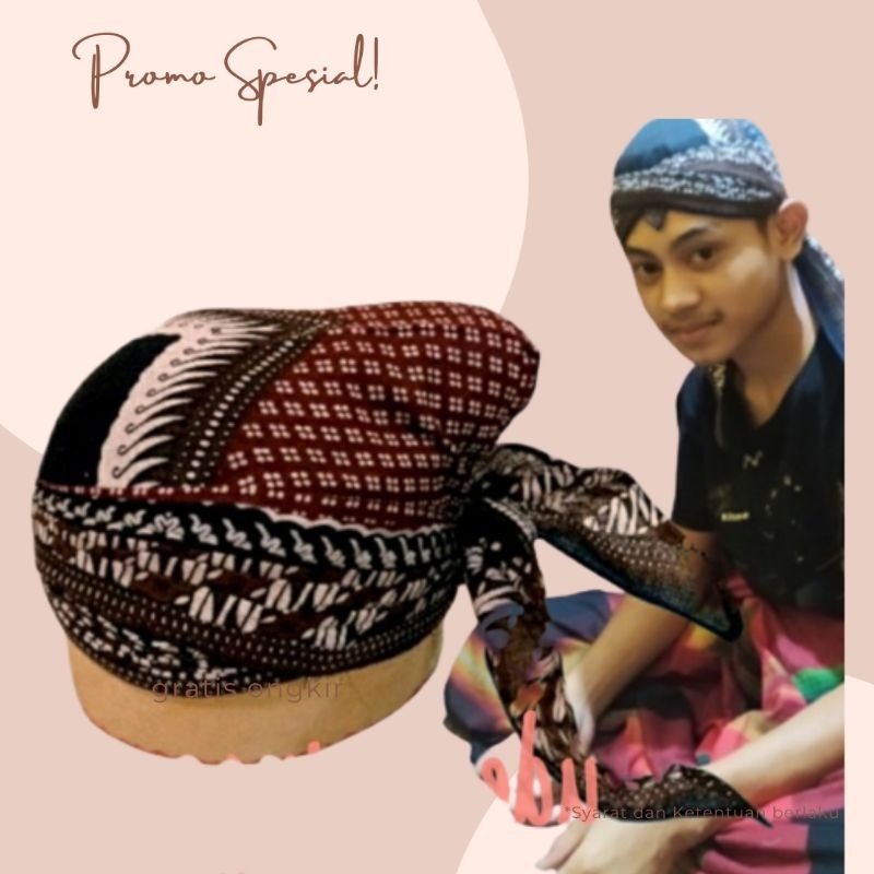 udeng singosaren/udeng iket/udeng jawa /udeng jadi bisa di lipat /peci batik/udeng jaranan /udeng mu