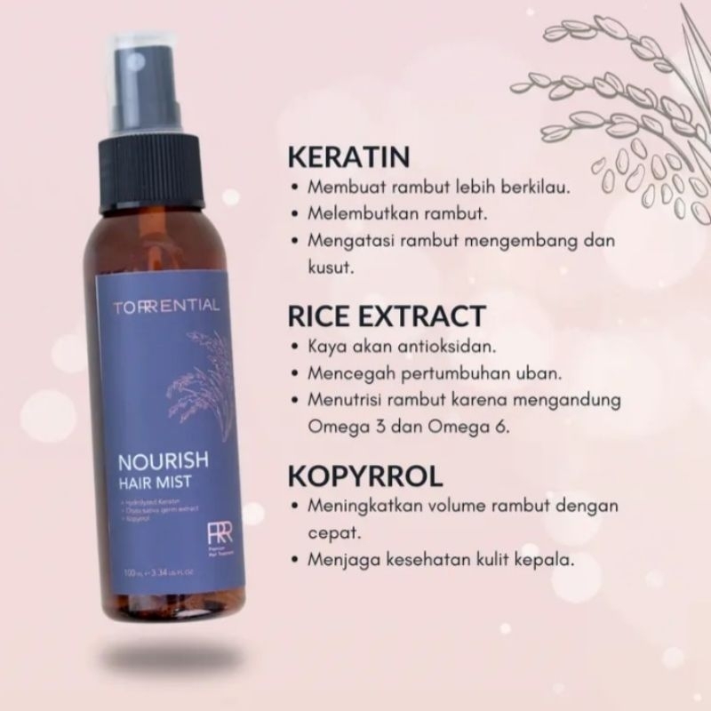 TORRENTIAL NOURISH HAIR MIST - 1 MENIT ATASI RAMBUT KUSUT