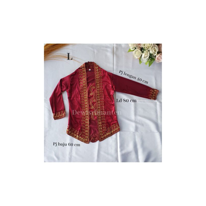 Baju bludru anak bordir/kebaya anak bludru/beskap anak bludru