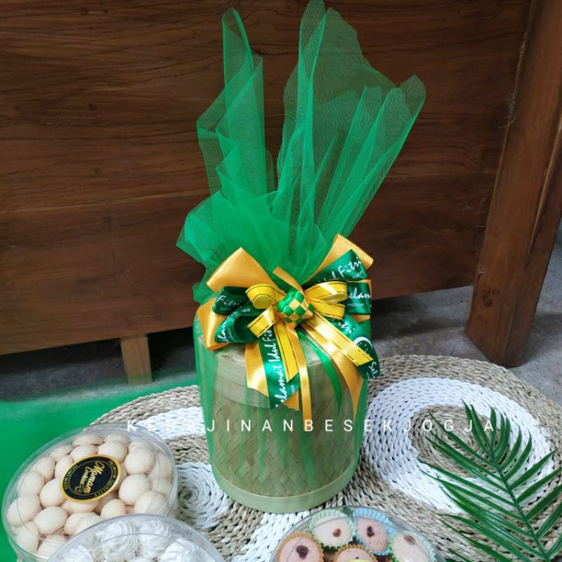 

HAMPERS LEBARAN | TOPLES BAMBU D 15CM T 15CM NATURAL FREE HIAS LEBARAN | hampers lebaran/bingkisan lebaran/parsel lebaran