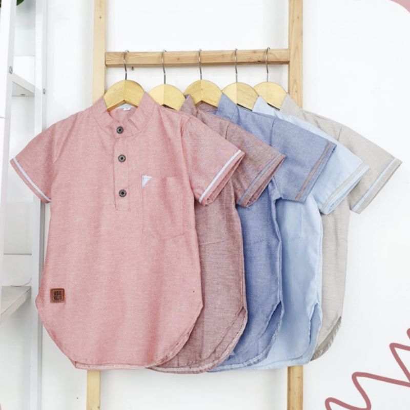 Baju Koko Anak Laki Laki Terbaru 2023 Lebaran Keren Bahan Katun Oxford Usia 2 3 4 5 6 7 8 9 10 Tahun