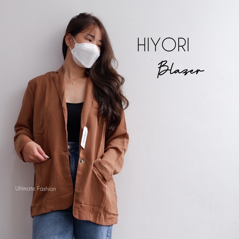 Hiyori Blazer Wanita Korean Style – Outer – Atasan Polyester Premium Korea Kekinian Rakku 231