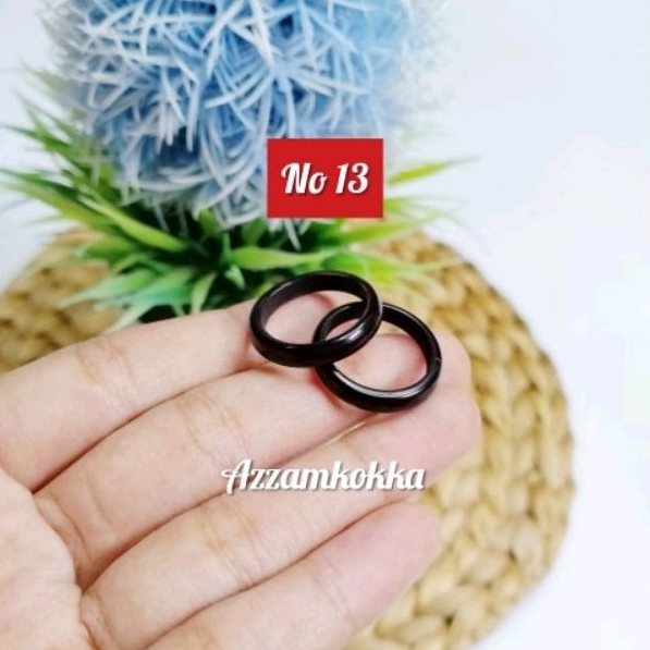 Cincin polos hitam ukuran 13 kokka kaokah