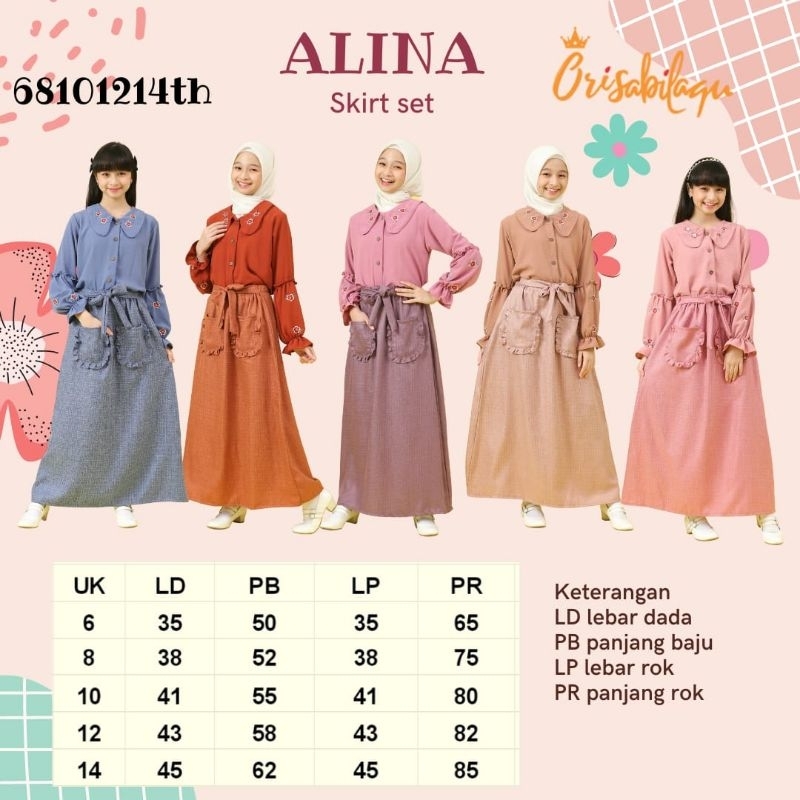 SETELAN ROK Alina Set skirt 6-12th ORISABILAQU