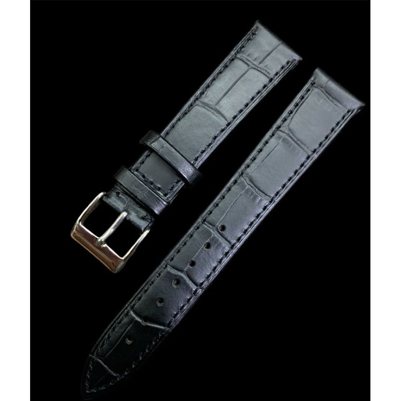 Strap Tali jam Tangan kulit Tipis jam tangan tipis hitam