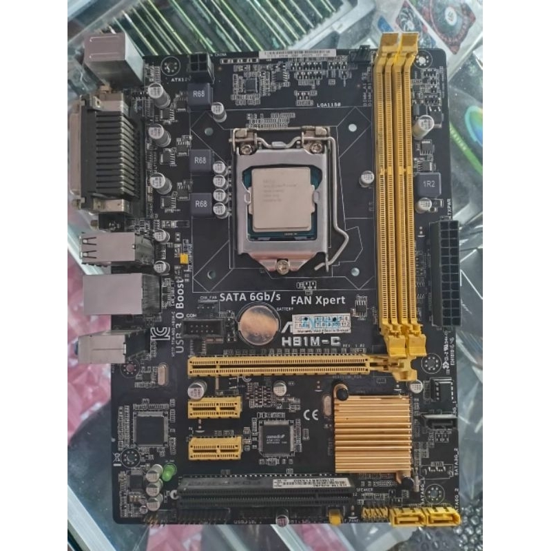 motherboard mainboard asus h81 plus core i3 4130