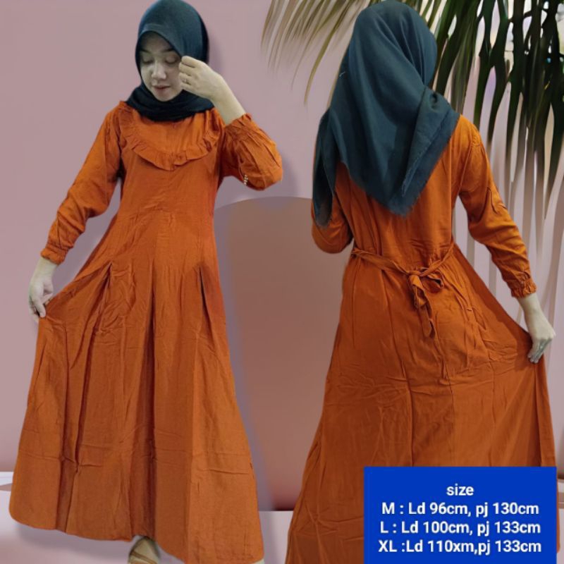 gamis Styves busui friendly original matahari bahan rayon twill