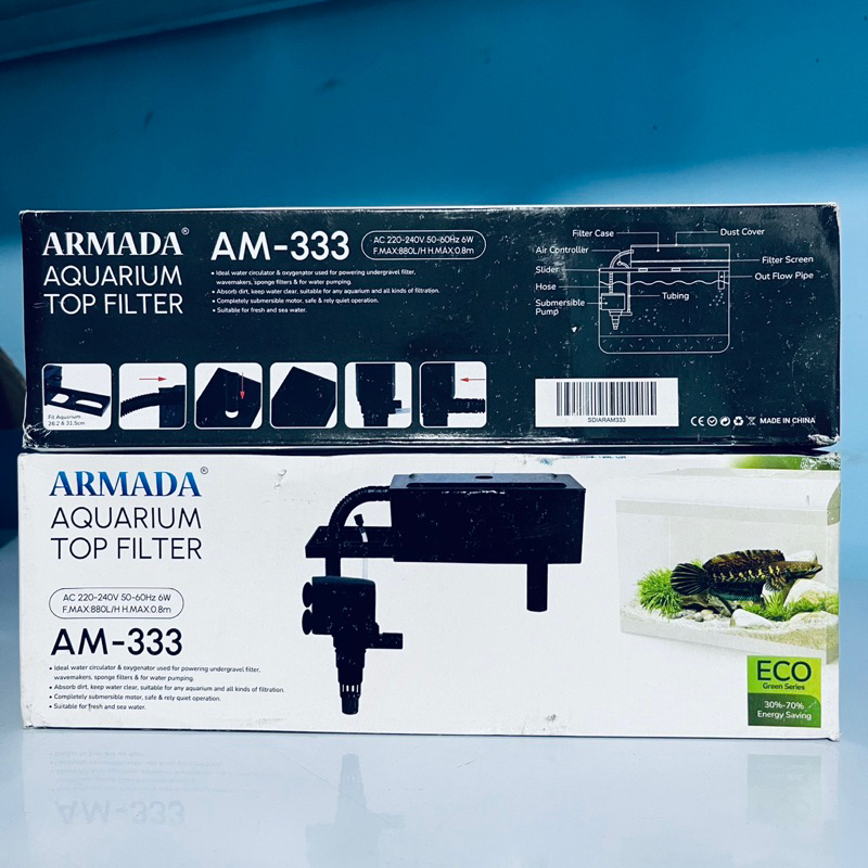 TOP FILTER Atas RECENT AA-650 AM 333 1SET lengkap pompa Aquarium aquascape ikan cardinal tetra koki dll