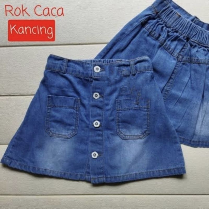 ROK JEANS ANAK PEREMPUAN FARIASI KANCING DEPAN