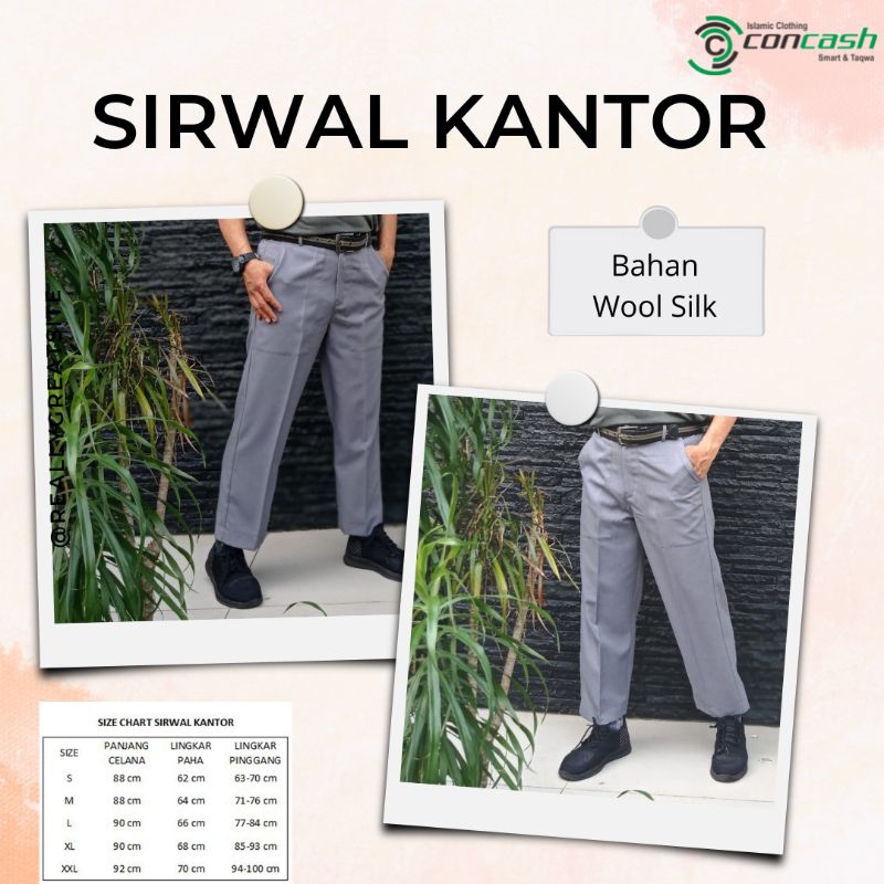 Sirwal - sirwal kantor - celana kerja sirwal kantor - celana sirwal - Abu Silver