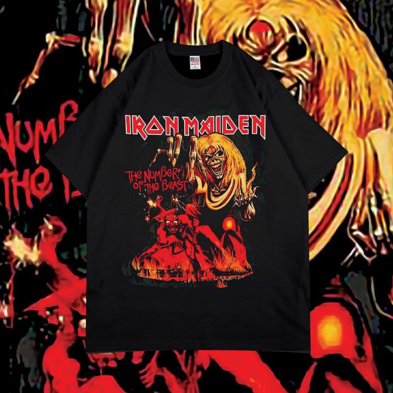 IRON MAIDEN DEVIL VINTAGE BOOTLEG - PREMIUM KAOS 1