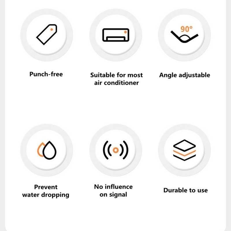 HOUSEEN Cover Angin AC Adjustable Air Conditioner Windshield Deflector - YH-JJ-80 white Blue / white polos