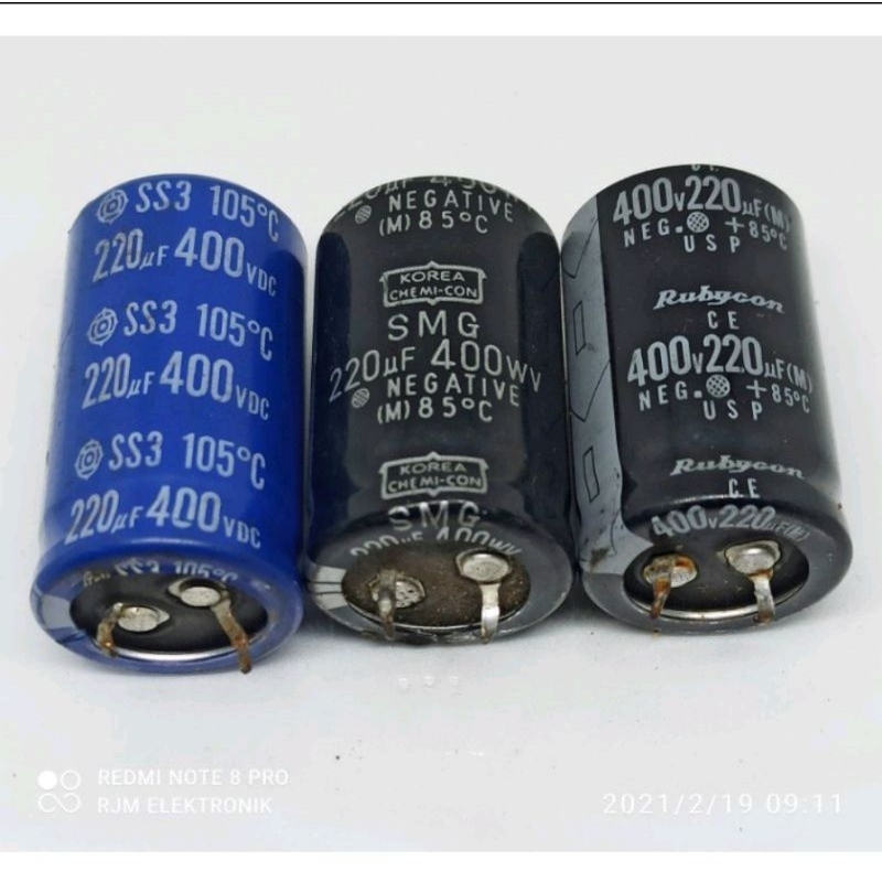 elco cabutan 220uf 400v original