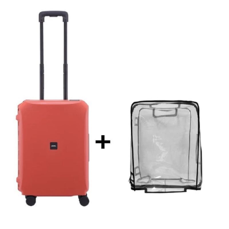 Bundling Lojel Voja Koper Hardcase Cabin/21 Inch Teracotta + Luggage Cover Cabin