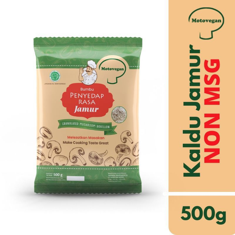 

Bumbu Penyedap Rasa Dari Jamur Moto Vegan Non MSG 500 Gram