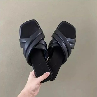 Sandal Wanita Sendal Cewek Tebal Kekinian Sendal Cewek Tebal Model Silang Kekinian