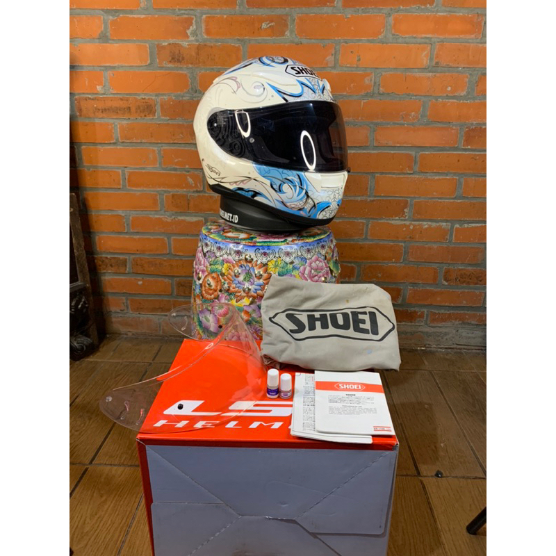 SHOEI RF-1100 BAROQUE BLUE SIZE L HELM SECOND NOVAHELMET.id