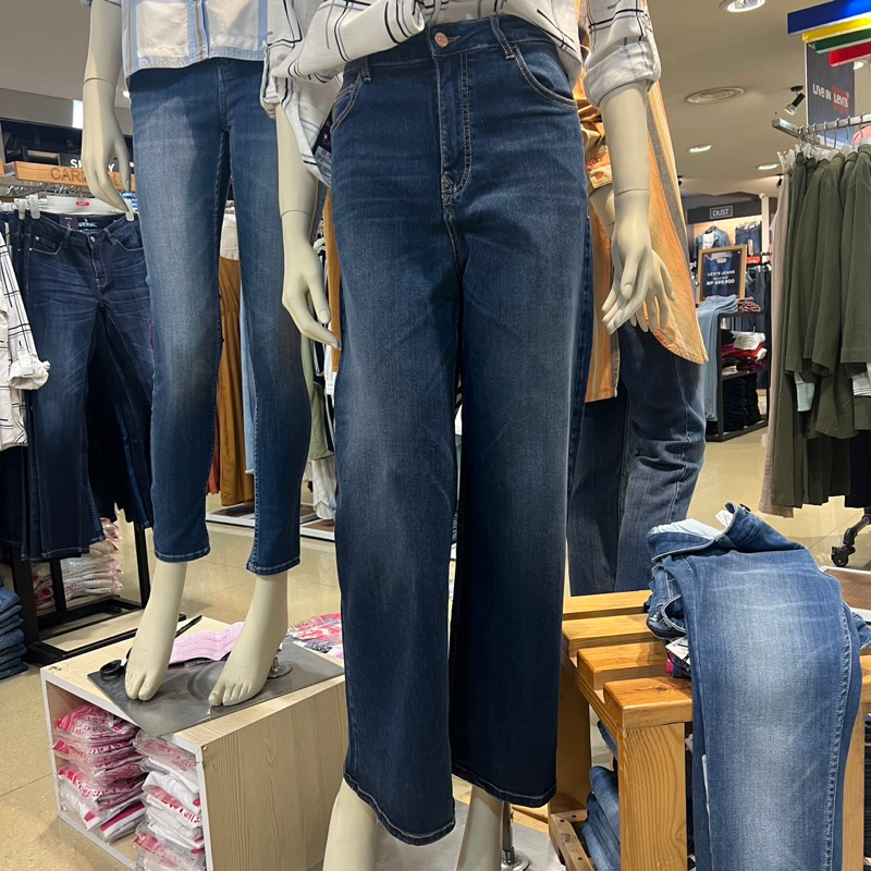 Cardinal girl celana denim wanita wideleg highwaist big size S-XXL