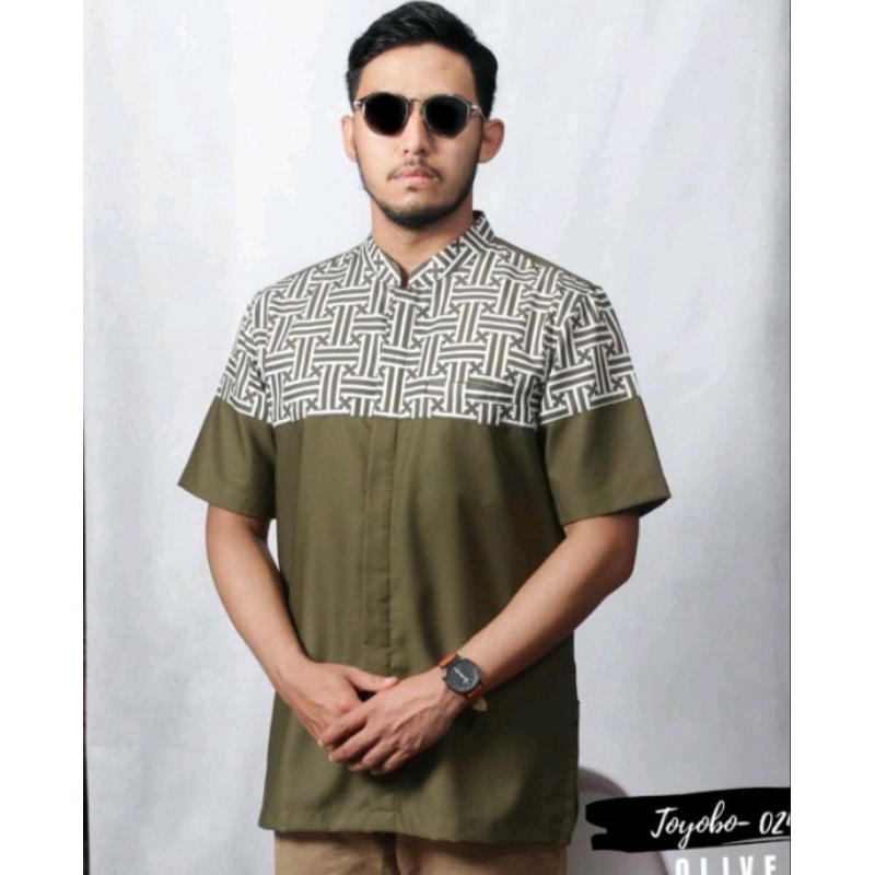 Baju KoKo Kurta Basic Polos Priya Dewasa Lengan Pendek Terbaru 2023 Bahan Toyobo