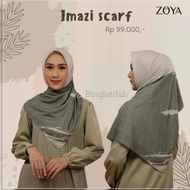 Imazi Scarf Kerudung Segiempat Motif by Zoya