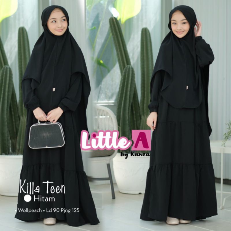 DheestyFashion Gamis Anak Perempuan Remaja KILLA Teen Little A by Kanza