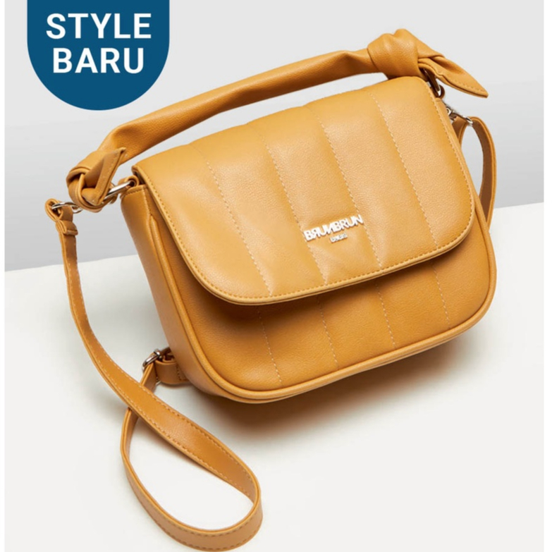 TAS TENTENG WANITA TAS PUFFY BOWLER YELLOW BT8245Y1 BRUNBRUN PARIS ORIGINAL