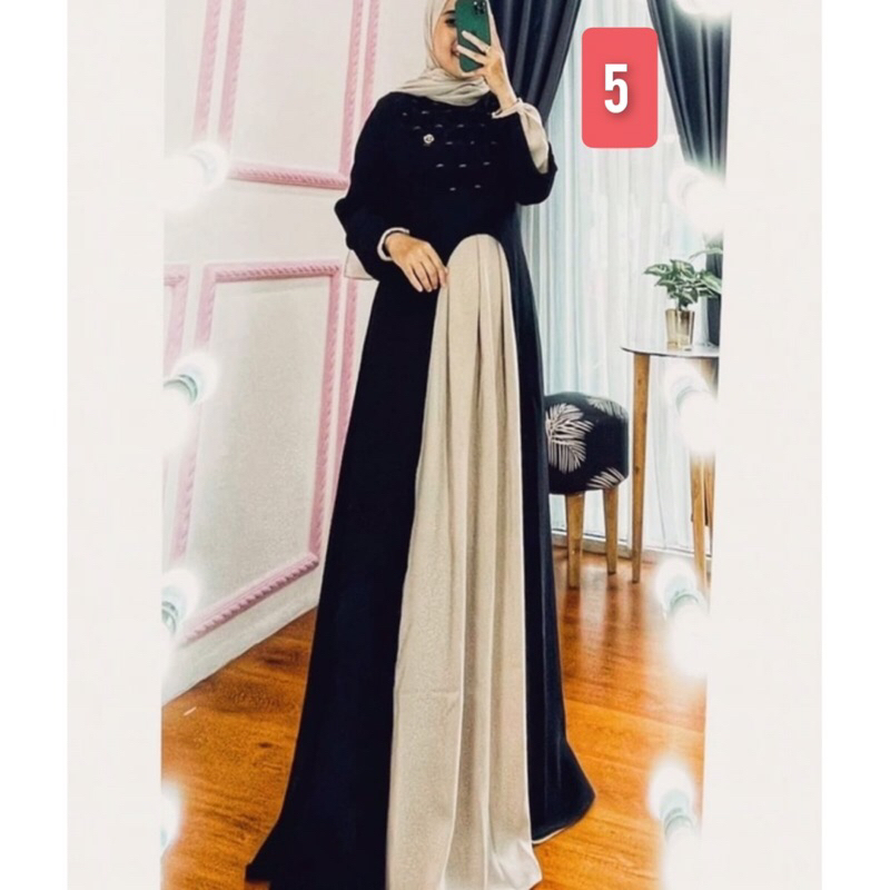 GAMIS WANITA MUSLIMAH DENARA DRESS BY ALIRA FASHION