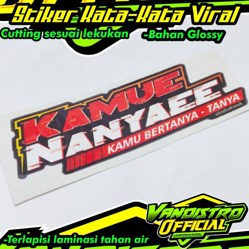 stiker kamue nanya