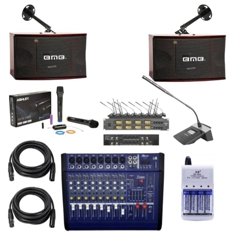 AGEN PAKET SOUND SYSTEM MIC/MICROPHONE WIRELESS CONFERENCE ASHLEY BMB 8 CHANNEL 8 CH